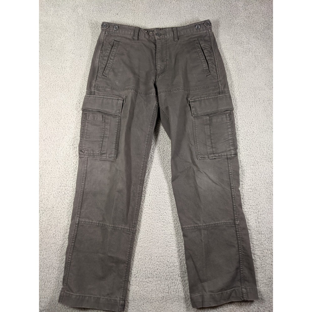 Eddie Bauer Mens 34x32 Gray Cotton Cargo Pants Travex Straight Leg Gorpcore
